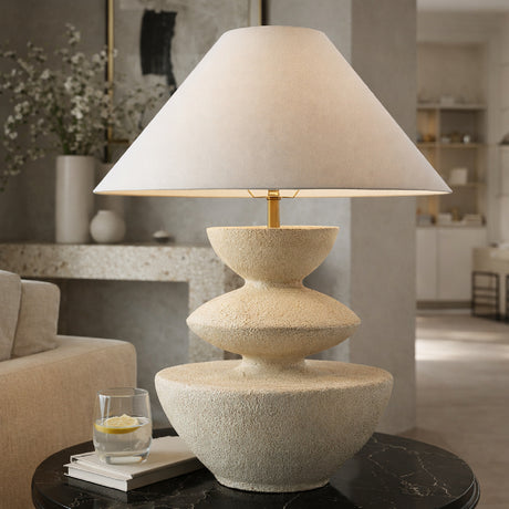   Modern European furniture - White Tiered Accent Table Lamp - www.oroa.com | Oroa.com