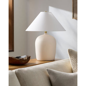   Modern European furniture - White Linen Empire Table Lamp - www.oroa.com | Oroa.com