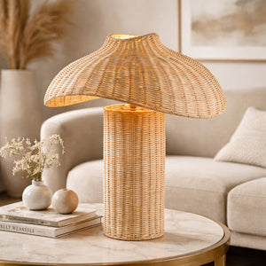   Modern European furniture - Natural Rattan Accent Table Lamp - www.oroa.com | Oroa.com