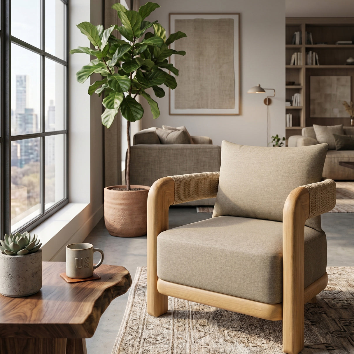   Modern European furniture - Cushioned Teak Outdoor Accent Chair - www.oroa.com | Oroa.com