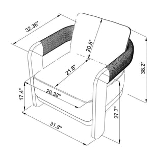   Modern European furniture - Cushioned Teak Outdoor Accent Chair - www.oroa.com | Oroa.com