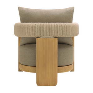   Modern European furniture - Cushioned Teak Outdoor Accent Chair - www.oroa.com | Oroa.com