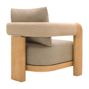  Modern European furniture - Cushioned Teak Outdoor Accent Chair - www.oroa.com | Oroa.com