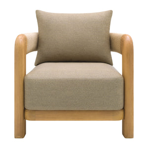   Modern European furniture - Cushioned Teak Outdoor Accent Chair - www.oroa.com | Oroa.com