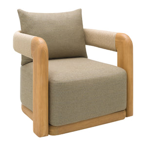   Modern European furniture - Cushioned Teak Outdoor Swivel Chair - www.oroa.com | Oroa.com