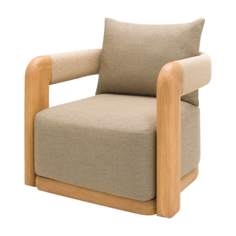   Modern European furniture - Cushioned Teak Outdoor Swivel Chair - www.oroa.com | Oroa.com