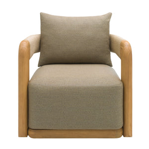   Modern European furniture - Cushioned Teak Outdoor Swivel Chair - www.oroa.com | Oroa.com