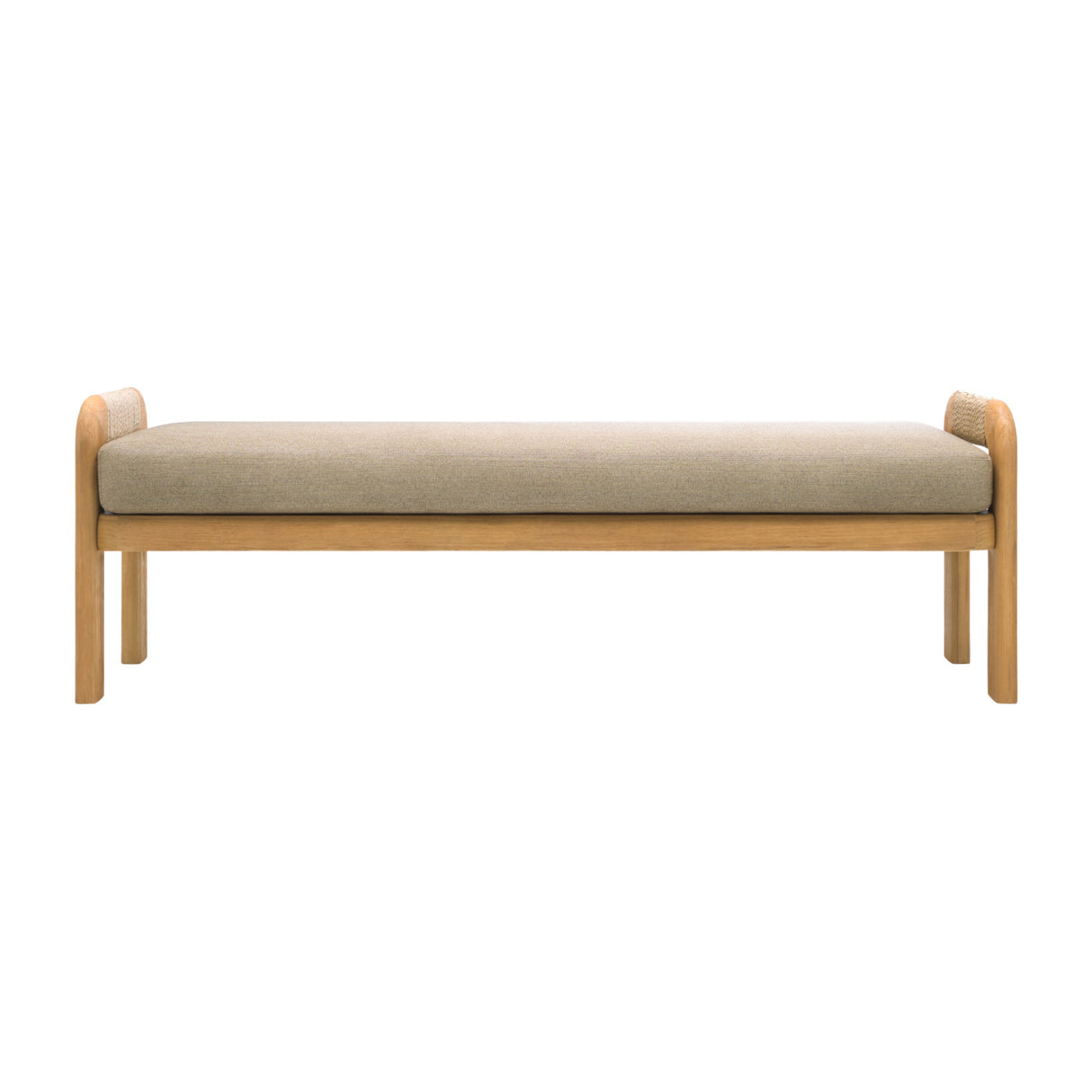   Modern European furniture - Cushioned Teak Outdoor Backless Bench - www.oroa.com | Oroa.com