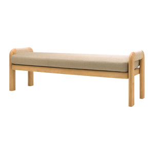   Modern European furniture - Cushioned Teak Outdoor Backless Bench - www.oroa.com | Oroa.com