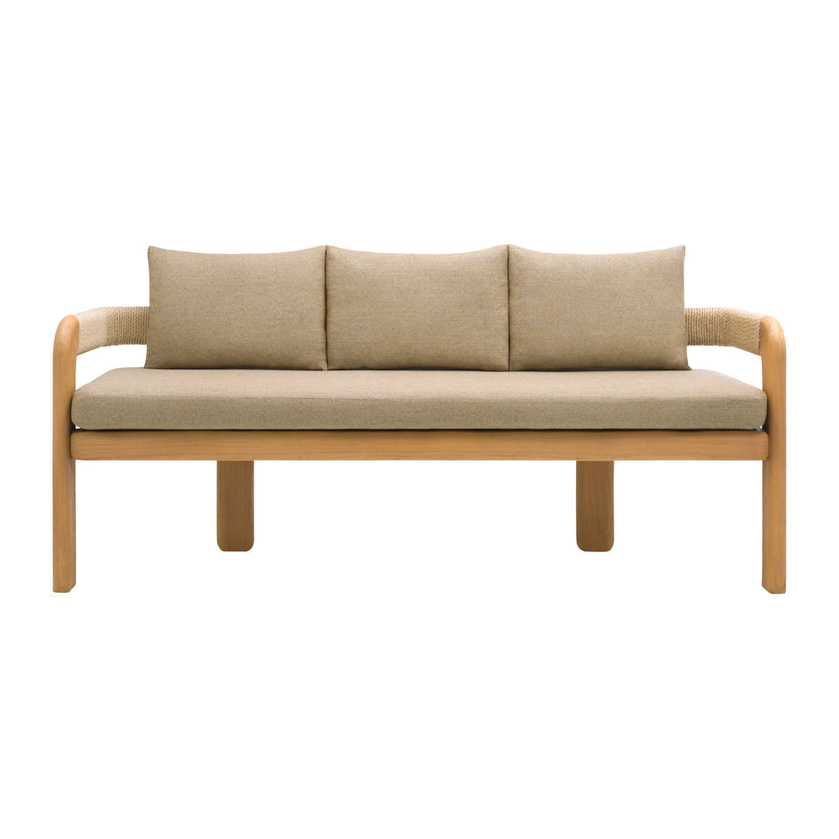   Modern European furniture - Cushioned Teak Outdoor Bench - www.oroa.com | Oroa.com