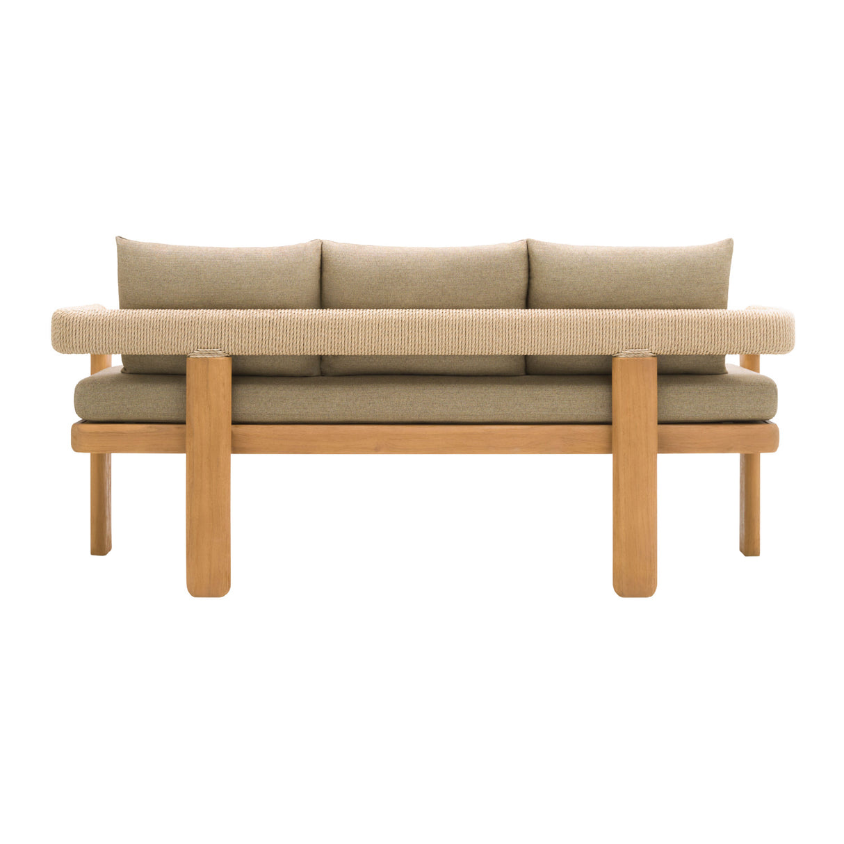   Modern European furniture - Cushioned Teak Outdoor Bench - www.oroa.com | Oroa.com