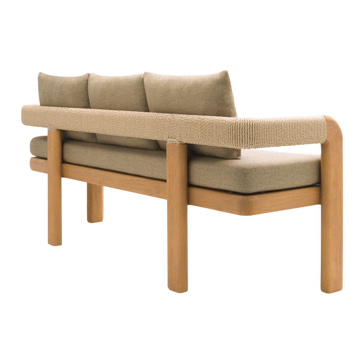   Modern European furniture - Cushioned Teak Outdoor Bench - www.oroa.com | Oroa.com