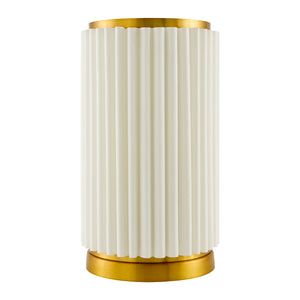   Modern European furniture - White Fluted Linen Table Lamp - www.oroa.com | Oroa.com