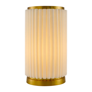   Modern European furniture - White Fluted Linen Table Lamp - www.oroa.com | Oroa.com