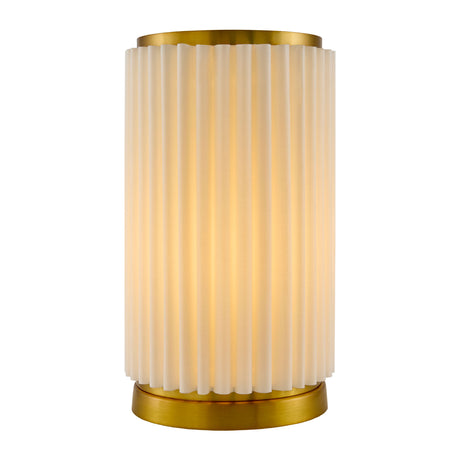   Modern European furniture - White Fluted Linen Table Lamp - www.oroa.com | Oroa.com