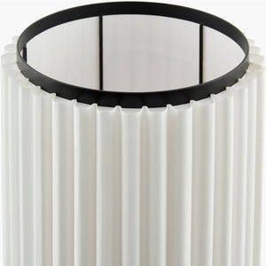   Modern European furniture - White Fluted Linen Table Lamp - www.oroa.com | Oroa.com