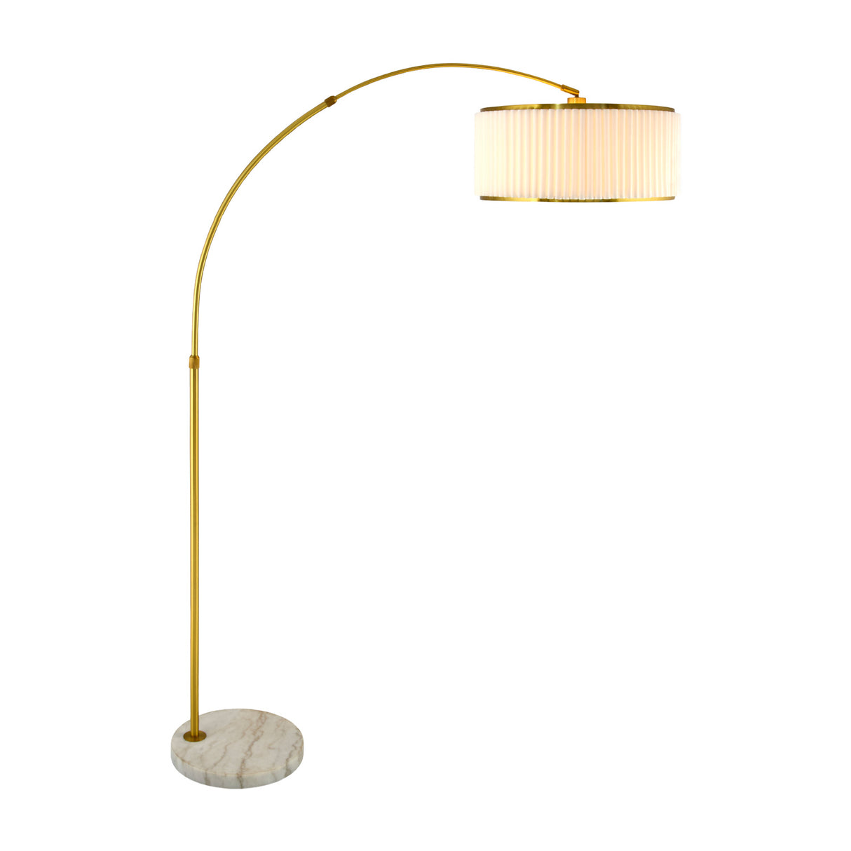   Modern European furniture - White Fluted Linen Floor Lamp - www.oroa.com | Oroa.com