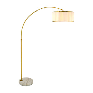   Modern European furniture - White Fluted Linen Floor Lamp - www.oroa.com | Oroa.com