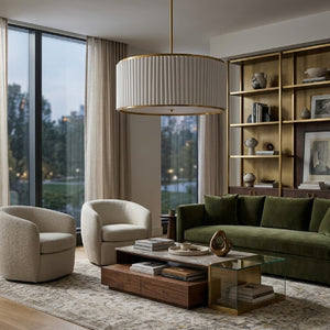   Modern European furniture - White Fluted 2-Light Chandelier - www.oroa.com | Oroa.com