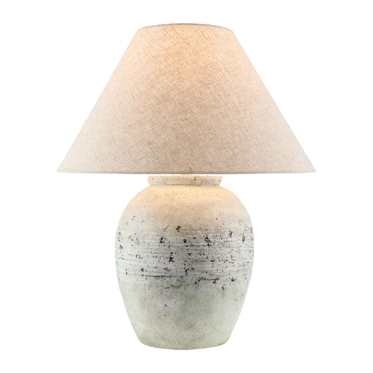   Modern European furniture - Painted White Cement Table Lamp - www.oroa.com | Oroa.com