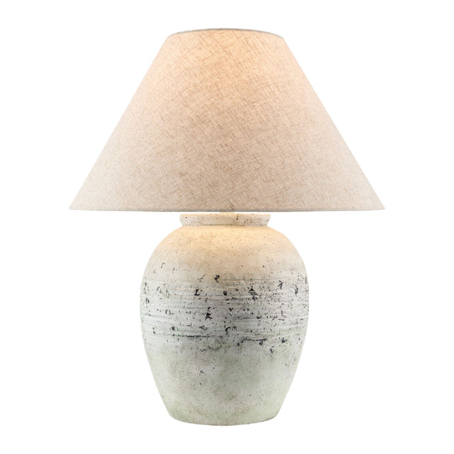 Modern European furniture - Painted White Cement Table Lamp - www.oroa.com