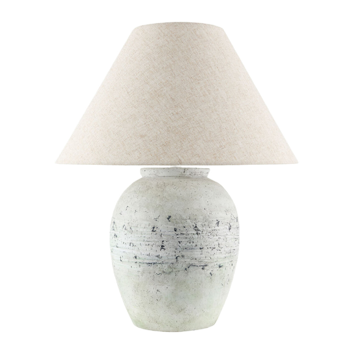   Modern European furniture - Painted White Cement Table Lamp - www.oroa.com | Oroa.com