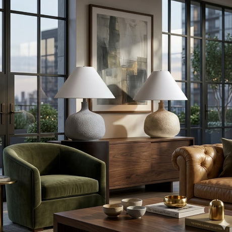   Modern European furniture - Textured Ceramic Accent Table Lamp - www.oroa.com | Oroa.com