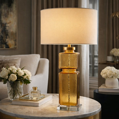   Modern European furniture - Yellow Glass Accent Table Lamp - www.oroa.com | Oroa.com
