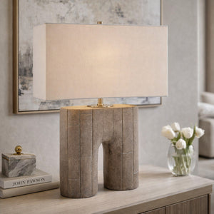   Modern European furniture - Painted Gray Accent Table Lamp - www.oroa.com | Oroa.com