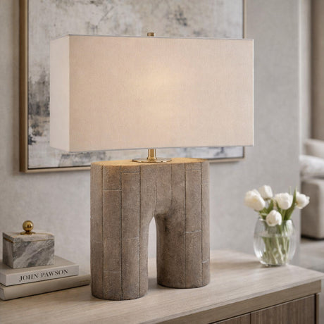   Modern European furniture - Painted Gray Accent Table Lamp - www.oroa.com | Oroa.com