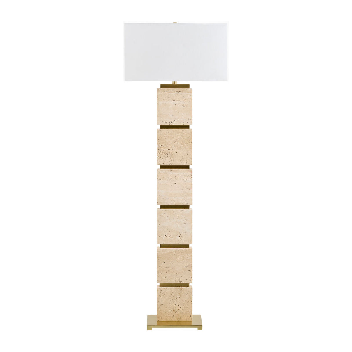  Modern European furniture - Burnished Yellow Travertine Floor Lamp - www.oroa.com | Oroa.com