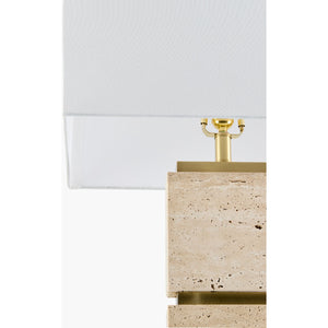   Modern European furniture - Burnished Yellow Travertine Floor Lamp - www.oroa.com | Oroa.com