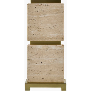   Modern European furniture - Travertine Accent Table Lamp - www.oroa.com | Oroa.com