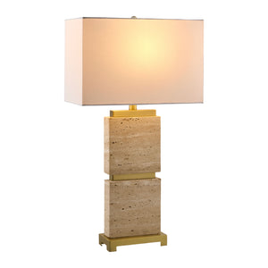   Modern European furniture - Travertine Accent Table Lamp - www.oroa.com | Oroa.com