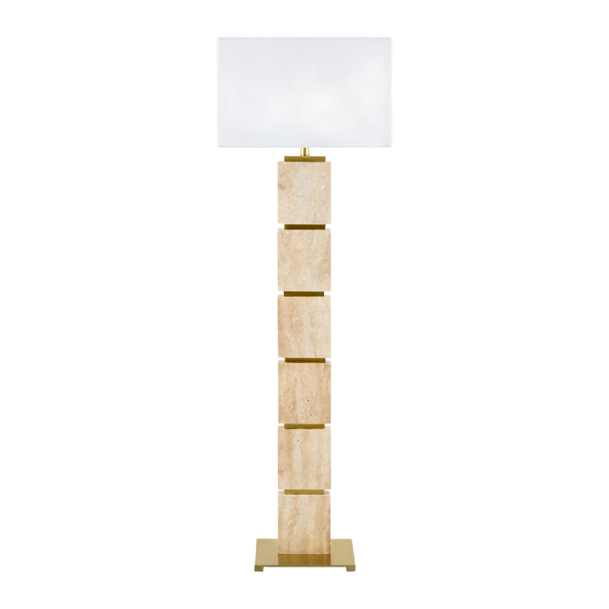   Modern European furniture - Natural Travertine Accent Floor Lamp - www.oroa.com | Oroa.com