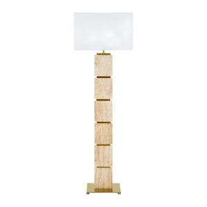   Modern European furniture - Natural Travertine Accent Floor Lamp - www.oroa.com | Oroa.com