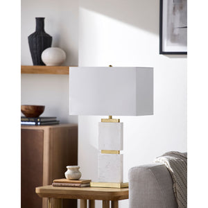   Modern European furniture - Natural White Marble Table Lamp - www.oroa.com | Oroa.com