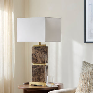   Modern European furniture - Travertine Accent Table Lamp - www.oroa.com | Oroa.com