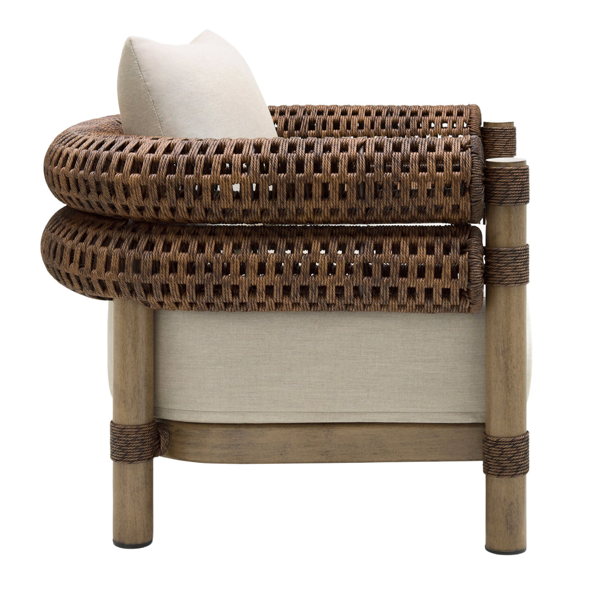   Modern European furniture - Cushioned Wicker Outdoor Accent Chair - www.oroa.com | Oroa.com