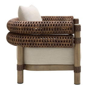   Modern European furniture - Cushioned Wicker Outdoor Accent Chair - www.oroa.com | Oroa.com