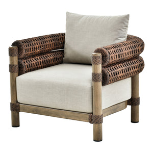   Modern European furniture - Cushioned Wicker Outdoor Accent Chair - www.oroa.com | Oroa.com
