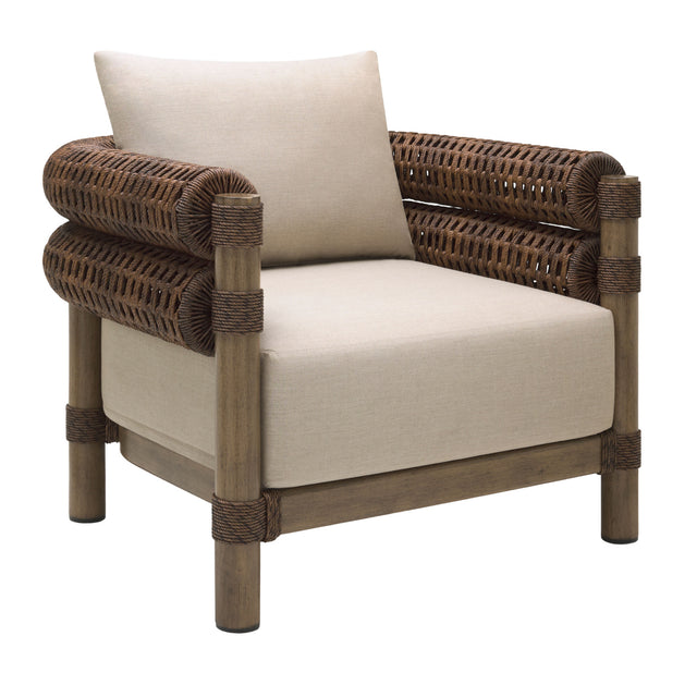 Modern European furniture - Cushioned Wicker Outdoor Accent Chair - www.oroa.com