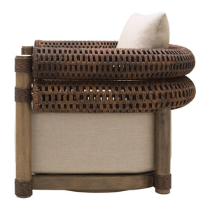   Modern European furniture - Cushioned Wicker Outdoor Swivel Chair - www.oroa.com | Oroa.com