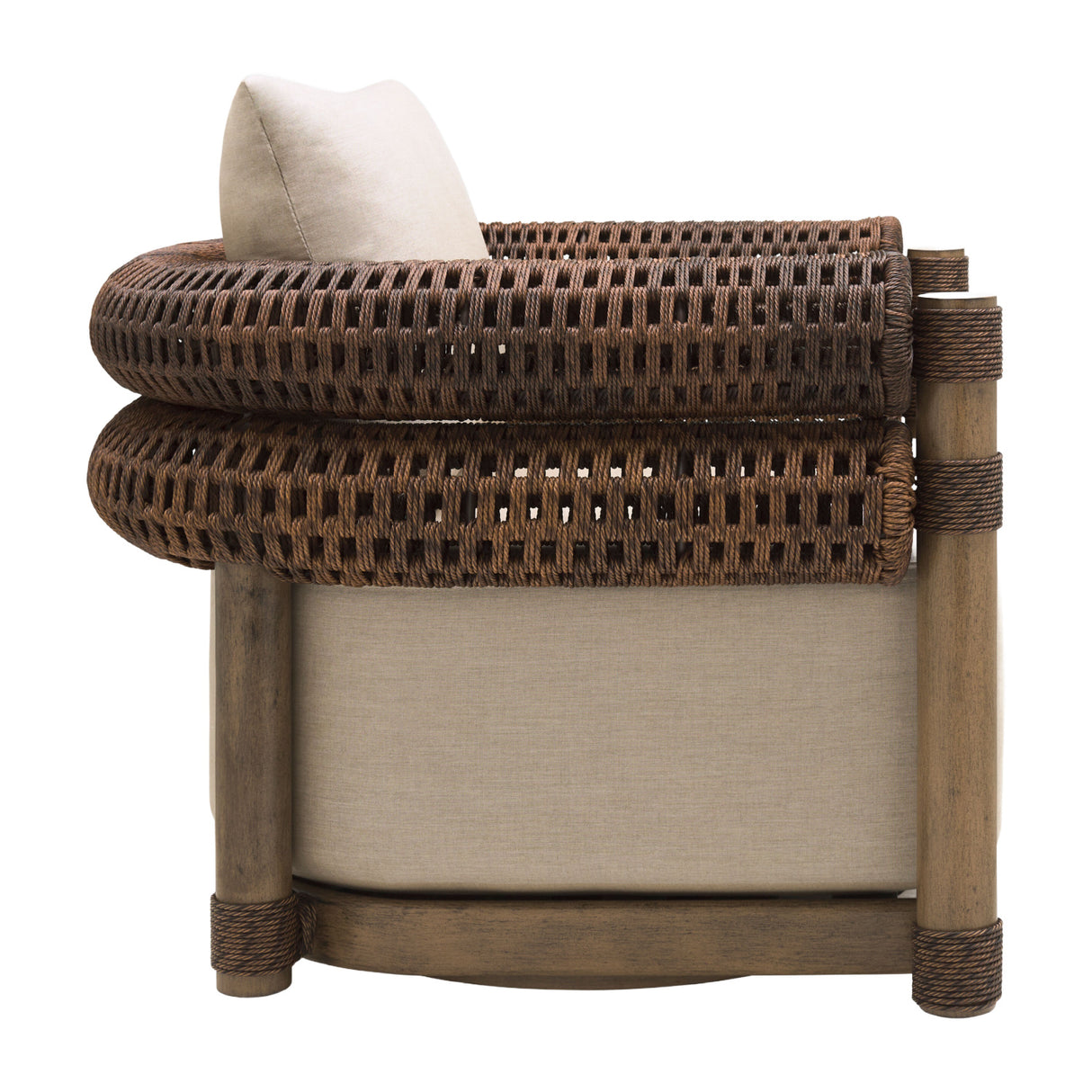   Modern European furniture - Cushioned Wicker Outdoor Swivel Chair - www.oroa.com | Oroa.com