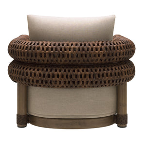   Modern European furniture - Cushioned Wicker Outdoor Swivel Chair - www.oroa.com | Oroa.com