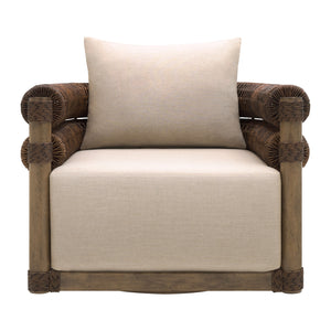   Modern European furniture - Cushioned Wicker Outdoor Swivel Chair - www.oroa.com | Oroa.com