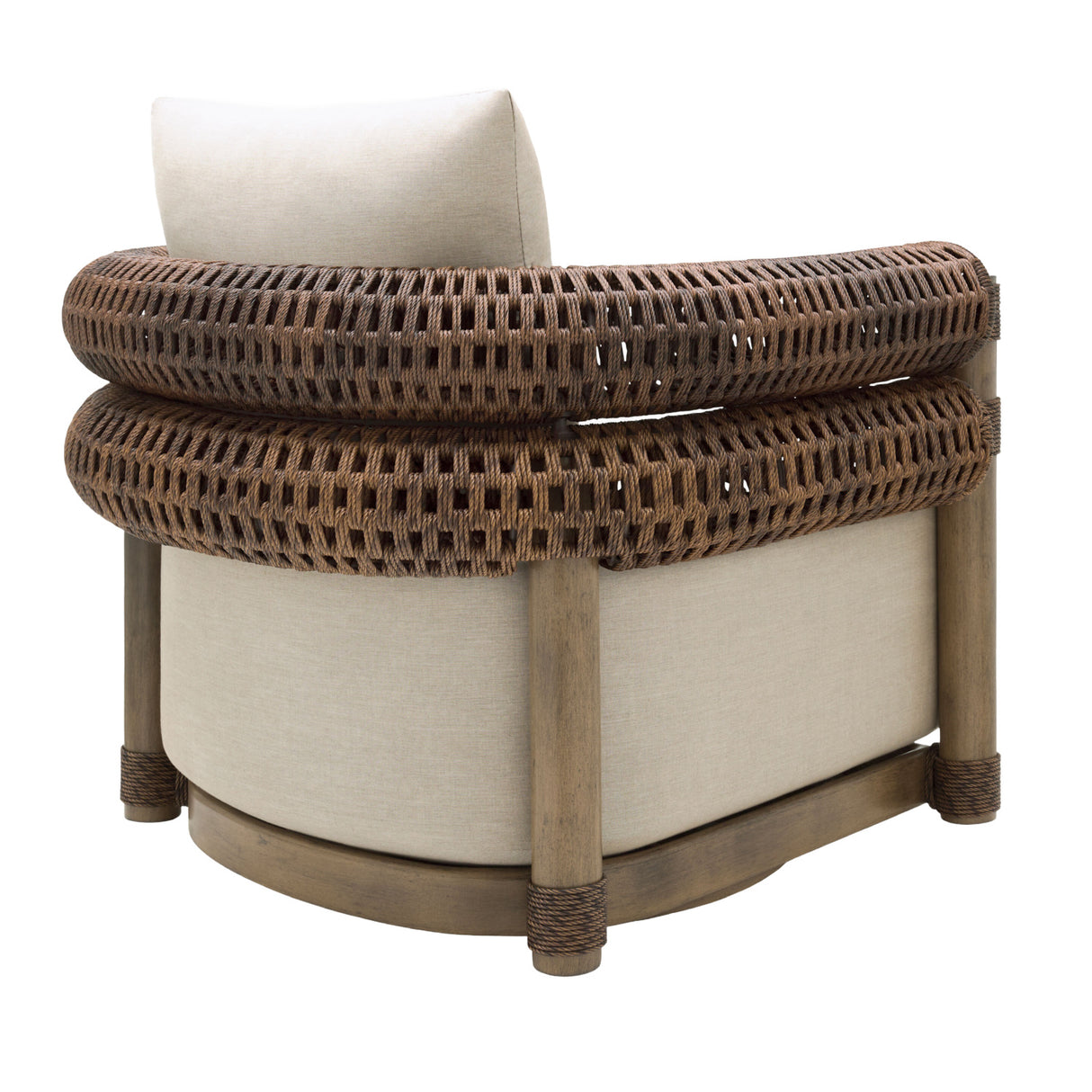   Modern European furniture - Cushioned Wicker Outdoor Swivel Chair - www.oroa.com | Oroa.com
