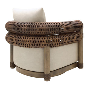   Modern European furniture - Cushioned Wicker Outdoor Swivel Chair - www.oroa.com | Oroa.com
