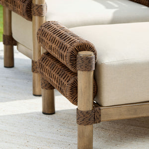  Modern European furniture - Cushioned Wicker Outdoor Ottoman - www.oroa.com | Oroa.com