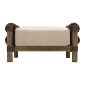   Modern European furniture - Cushioned Wicker Outdoor Ottoman - www.oroa.com | Oroa.com